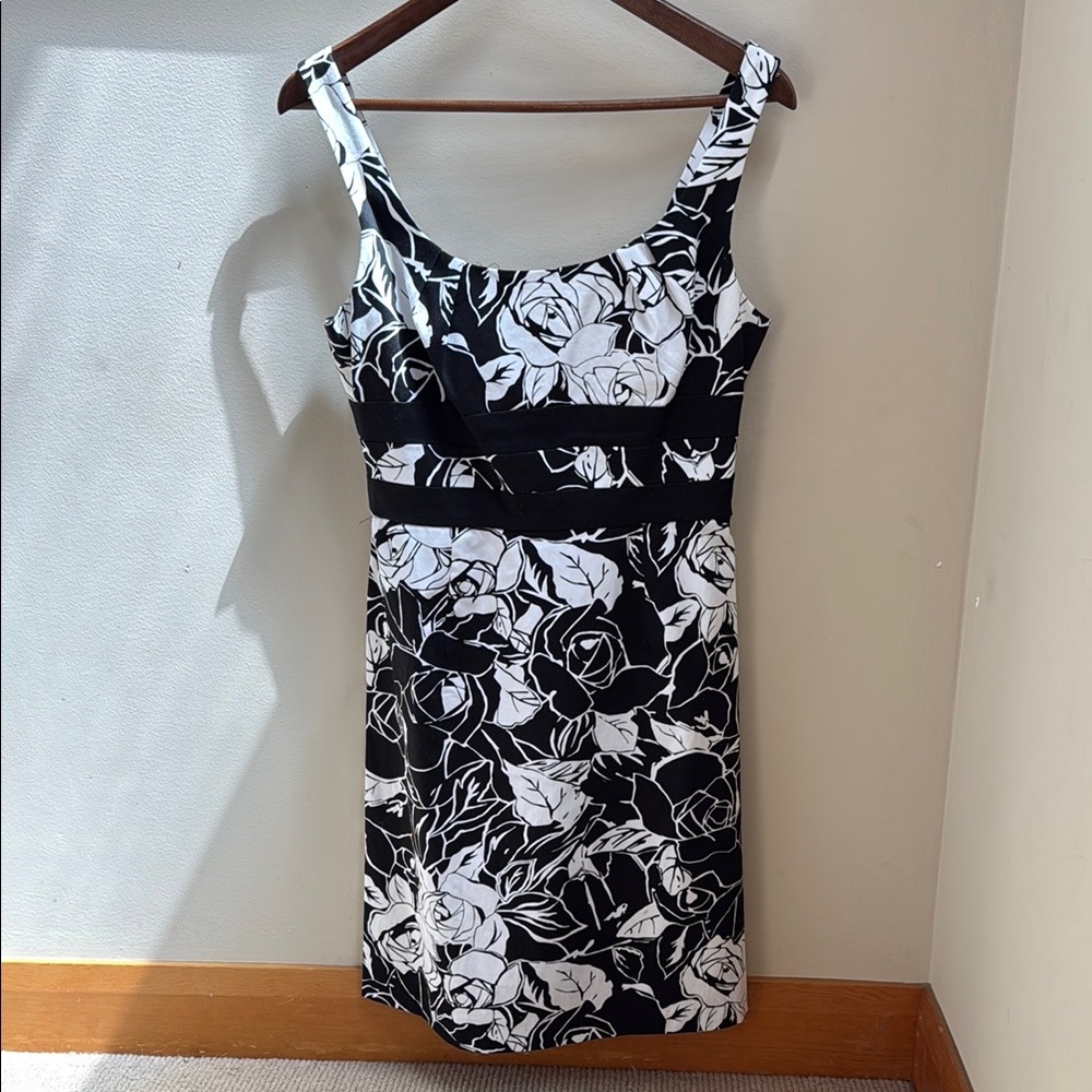 Donna Ricco 6 Elegant Black and White Floral Dress cocktail wedding